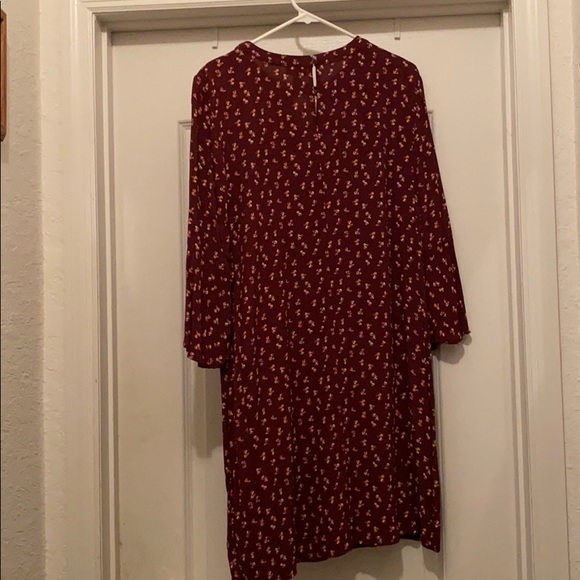 A.N.A Maroon Flower Dress - Picture 3 of 4